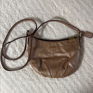 Coach sand Leather Crossbody Bag